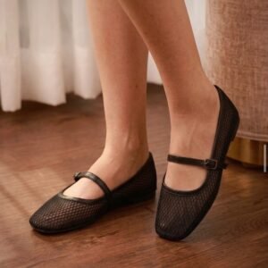 Ballet Net Mesh Flats detail view