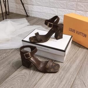 LV Monogram Block Heels detail view