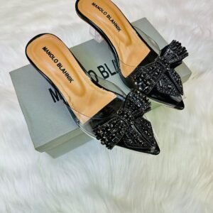 Manolo Blahnik Crystal Bow Heels