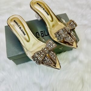 Manolo Blahnik Crystal Bow Heels detail view