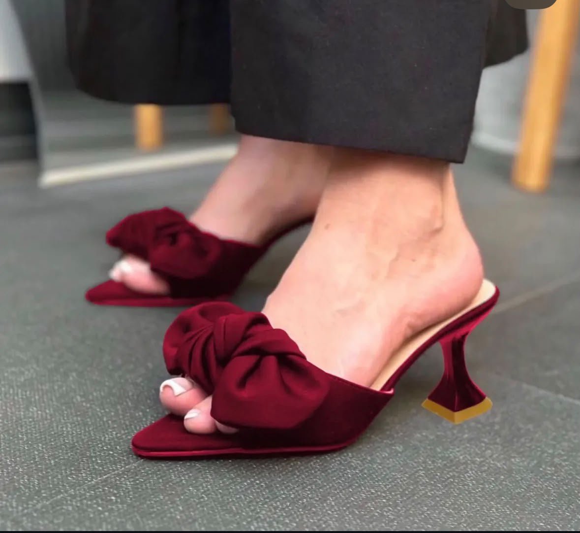 Zara Velvet Block Heels