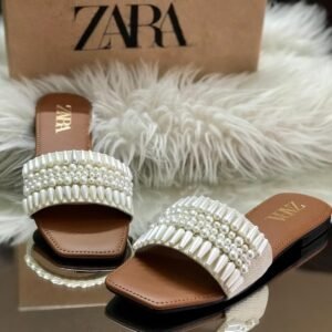 Zara Cutout Flat Slides detail view