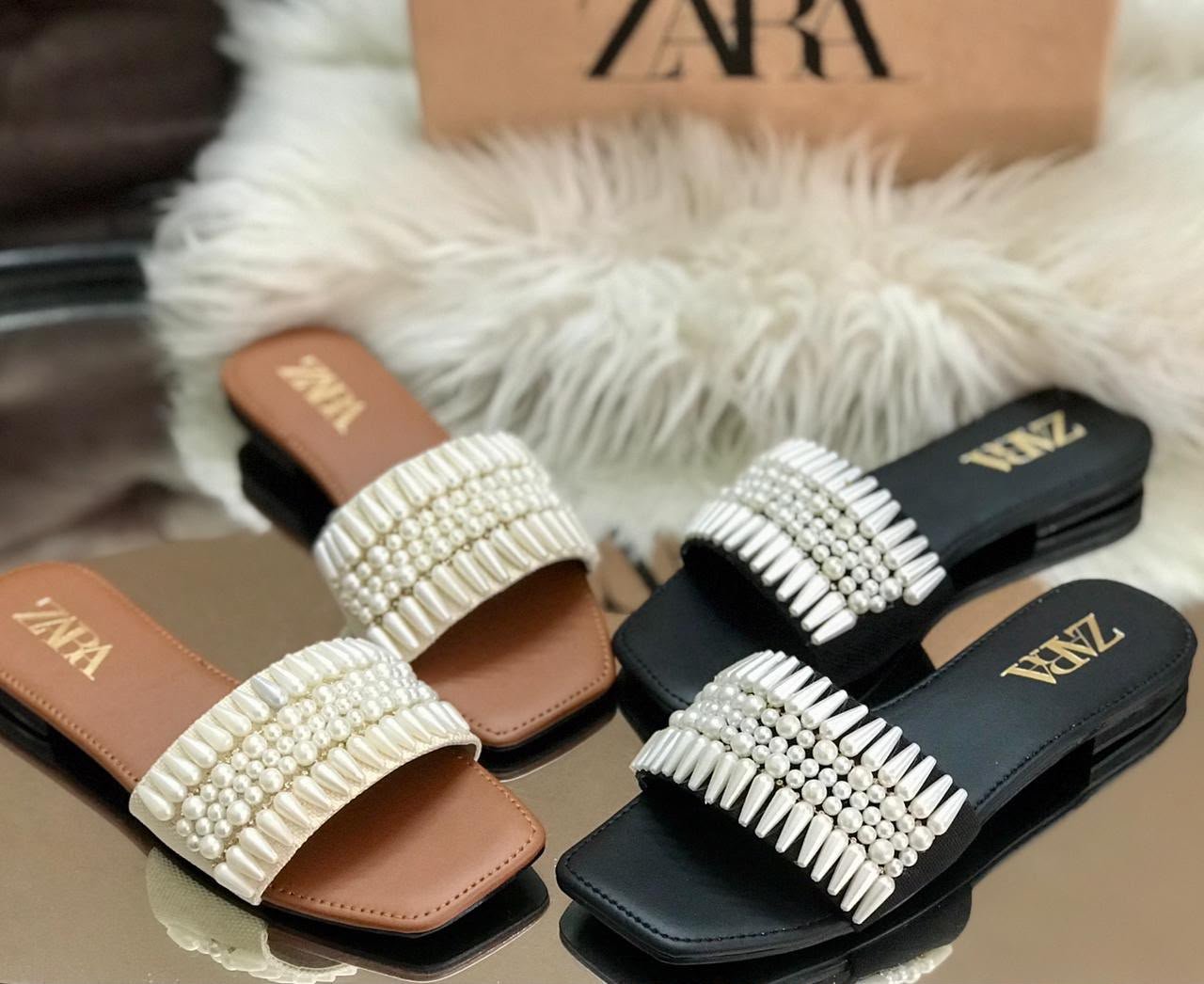 Zara Cutout Flat Slides