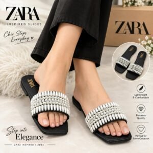 Zara Cutout Flat Slides detail view