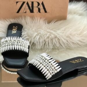 Zara Cutout Flat Slides detail view