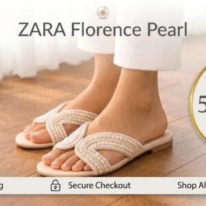 Zara Florence Pearl Slides detail view