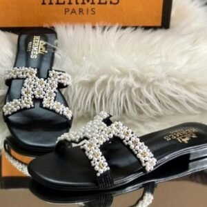 Zara Pearl Embellished Slides detail view