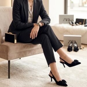 Zara Velvet Block Heels