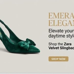 Zara Velvet Block Heels detail view